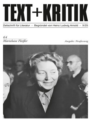 cover image of TEXT + KRITIK 64--Marieluise Fleißer